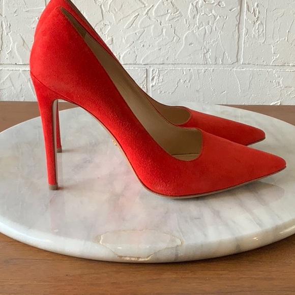 Prada Orange Suede Heels - Picture 5 of 12